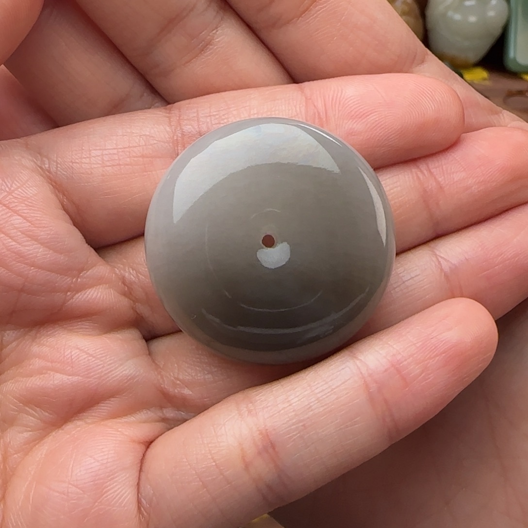 ?和田玉烟紫平安扣