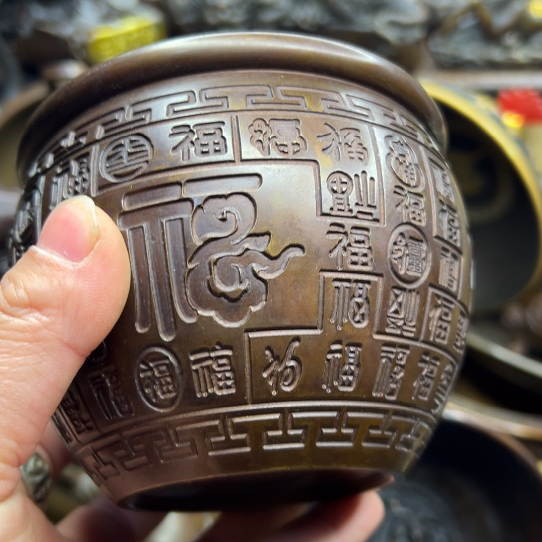 铜摆件欢迎欢迎你