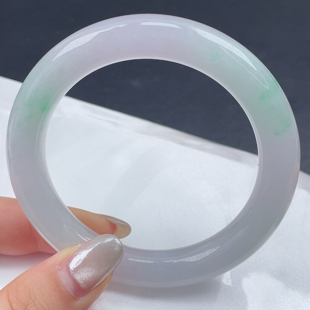 翡翠未镶嵌手镯59圆条