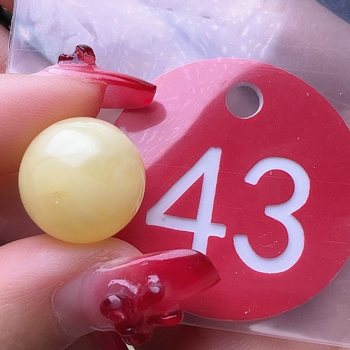 蜜蜡裸石未镶嵌愿****?14.4mm 圆珠