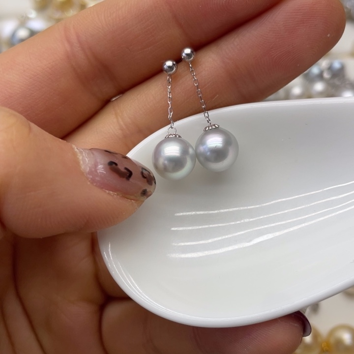 海水珍珠耳饰18K金镶嵌