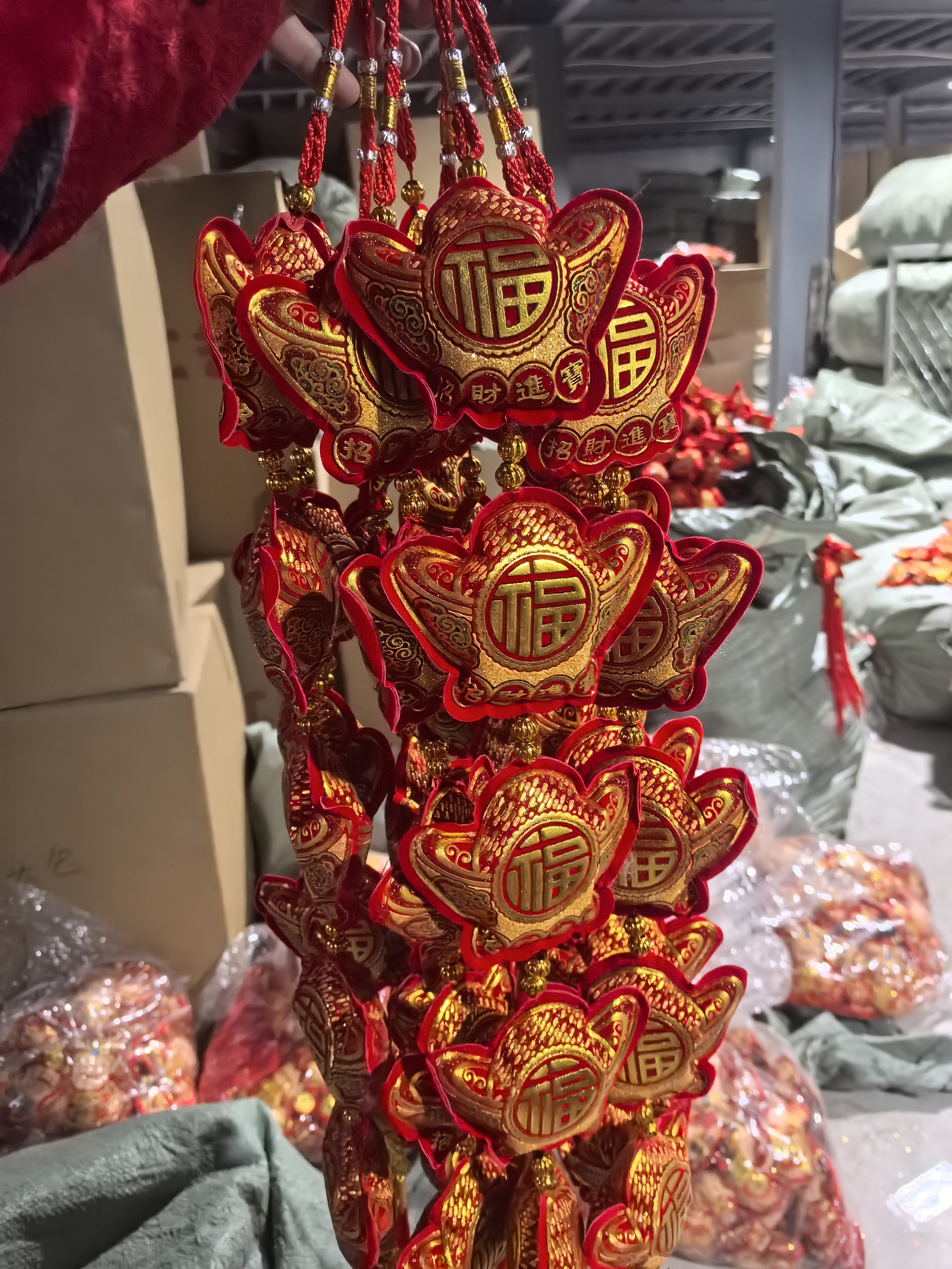 新年客厅喜庆装饰双鱼五连串挂饰布置用品