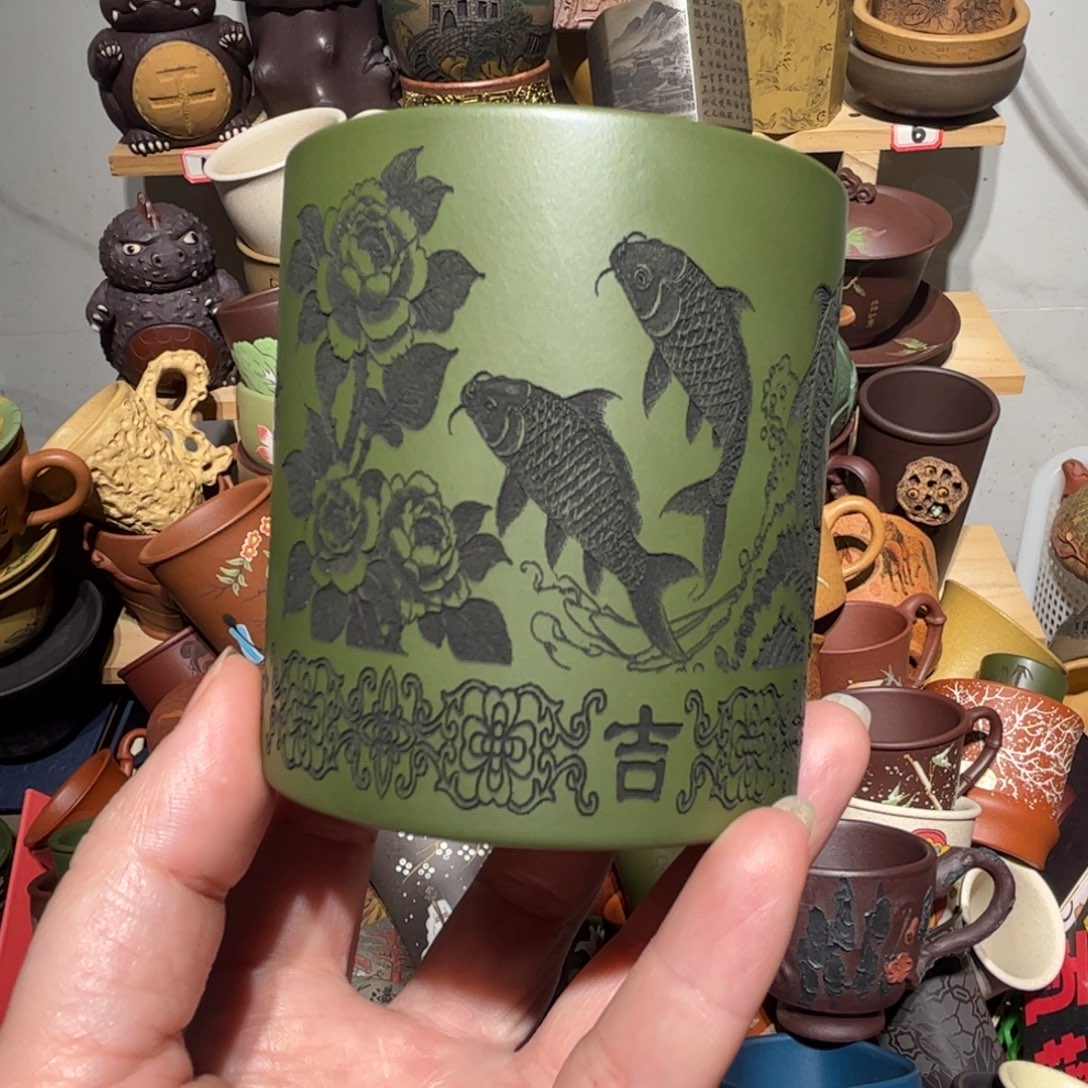 紫砂茶杯宜兴紫砂主人杯