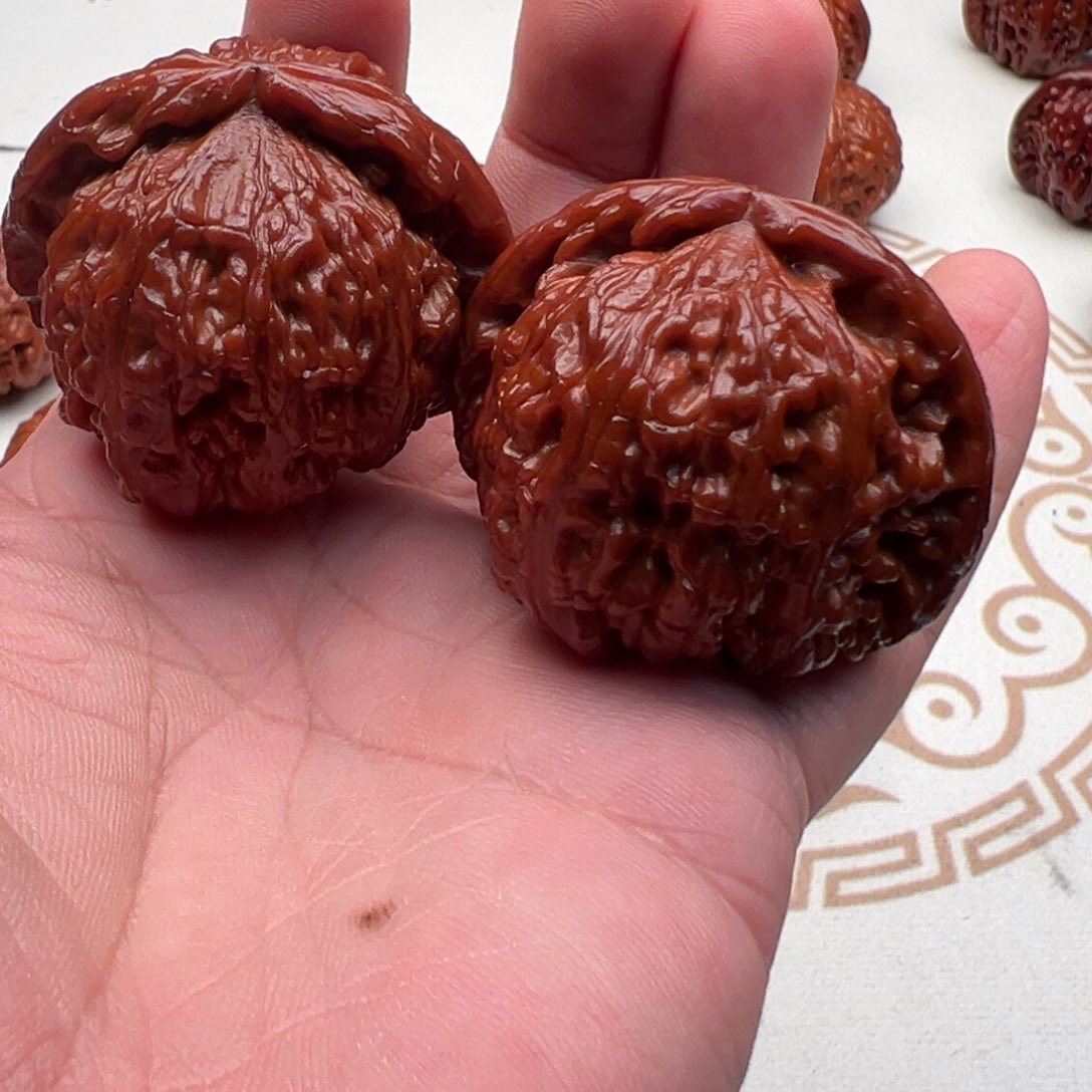 把件猴头核桃栓*a老款闷尖狮子头