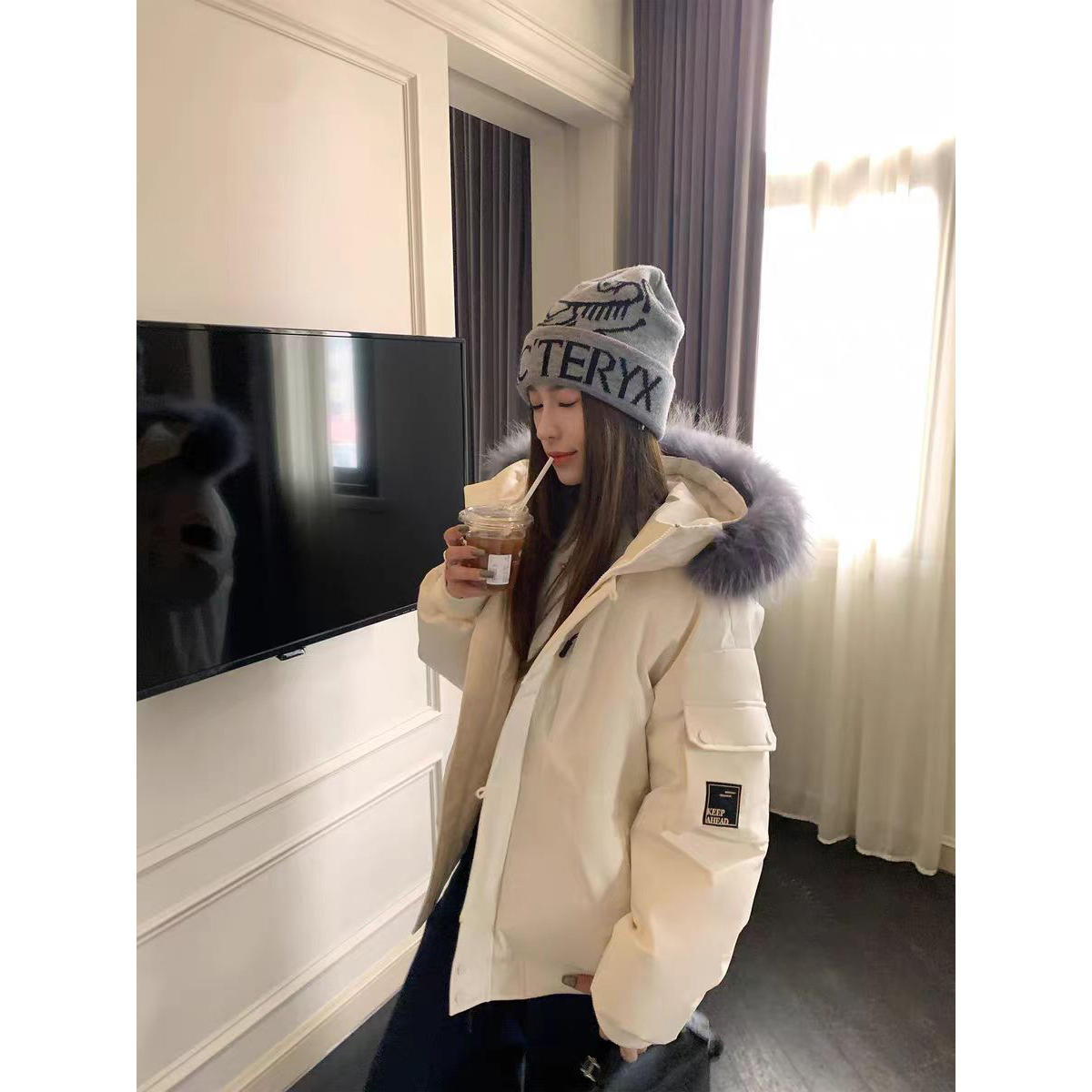 Hhyii 北岛日记 服高密防风工装派克服女加厚外套冬季