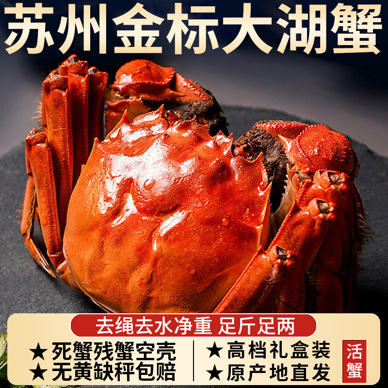 【活蟹】精挑大闸蟹公6.0-5.7两母4.0-3.7两共6/10只装鲜活冷链HE3