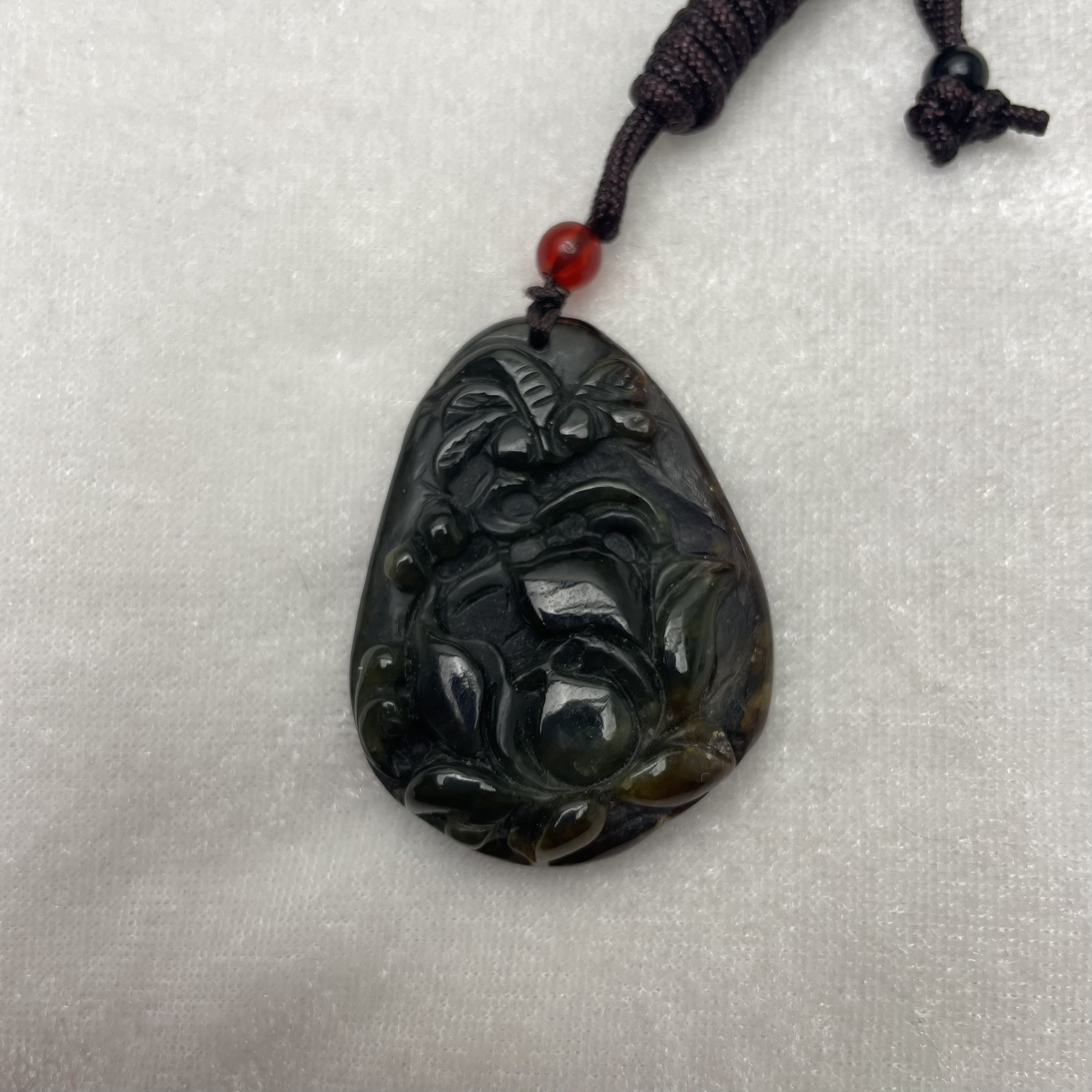 河磨玉吉祥荷花花开富贵时尚百搭女款项坠