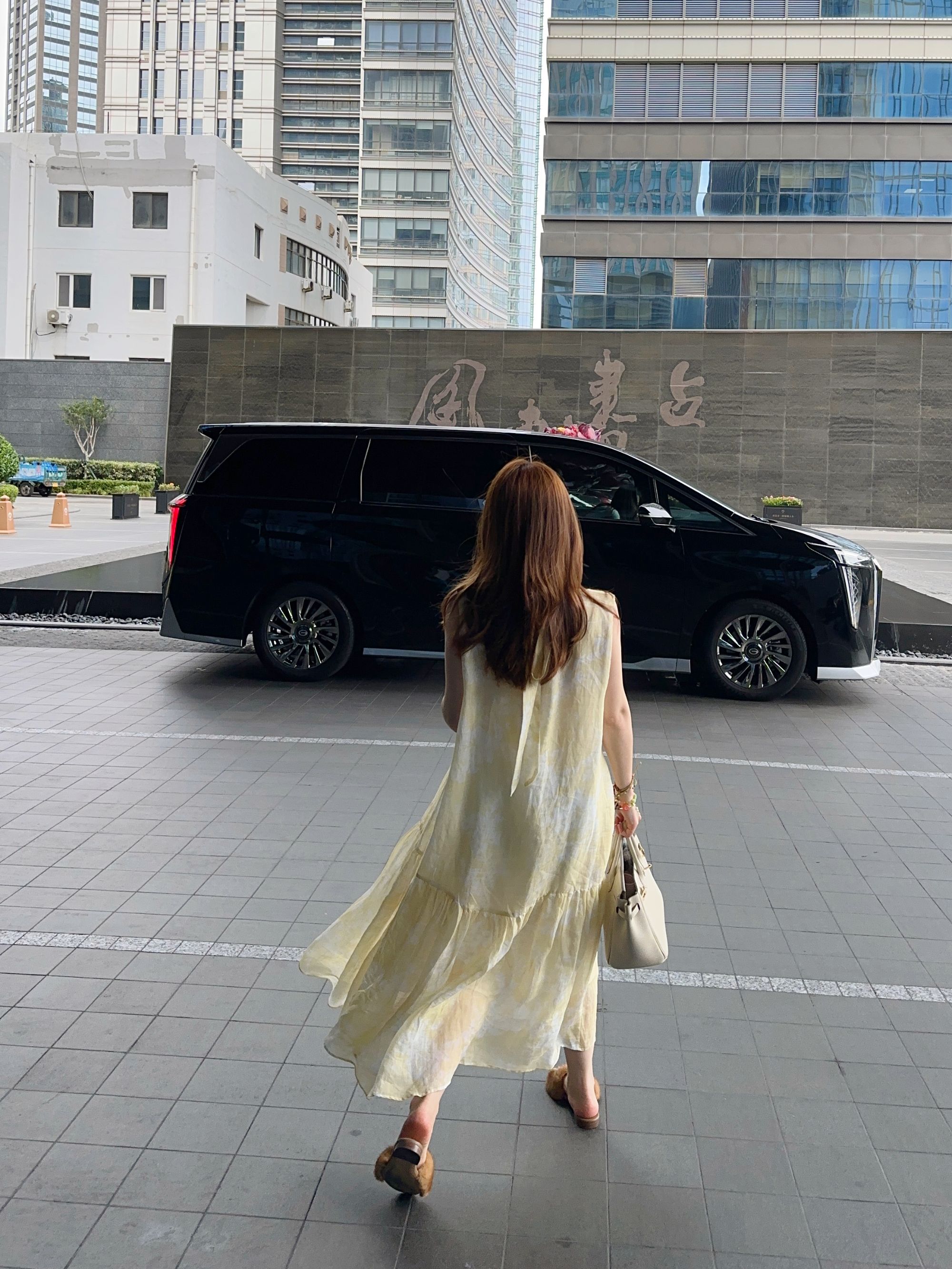 【BORAKOO】夏日邂逅~淡黄度假风连衣裙S