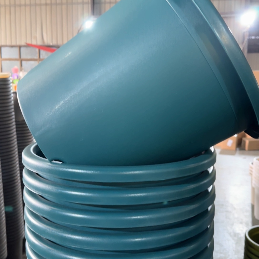 树脂四季盆9#无拖军绿4