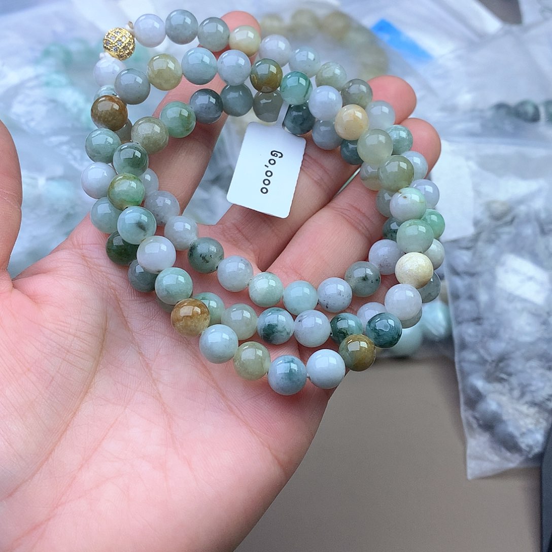 未镶嵌手串定制翡翠