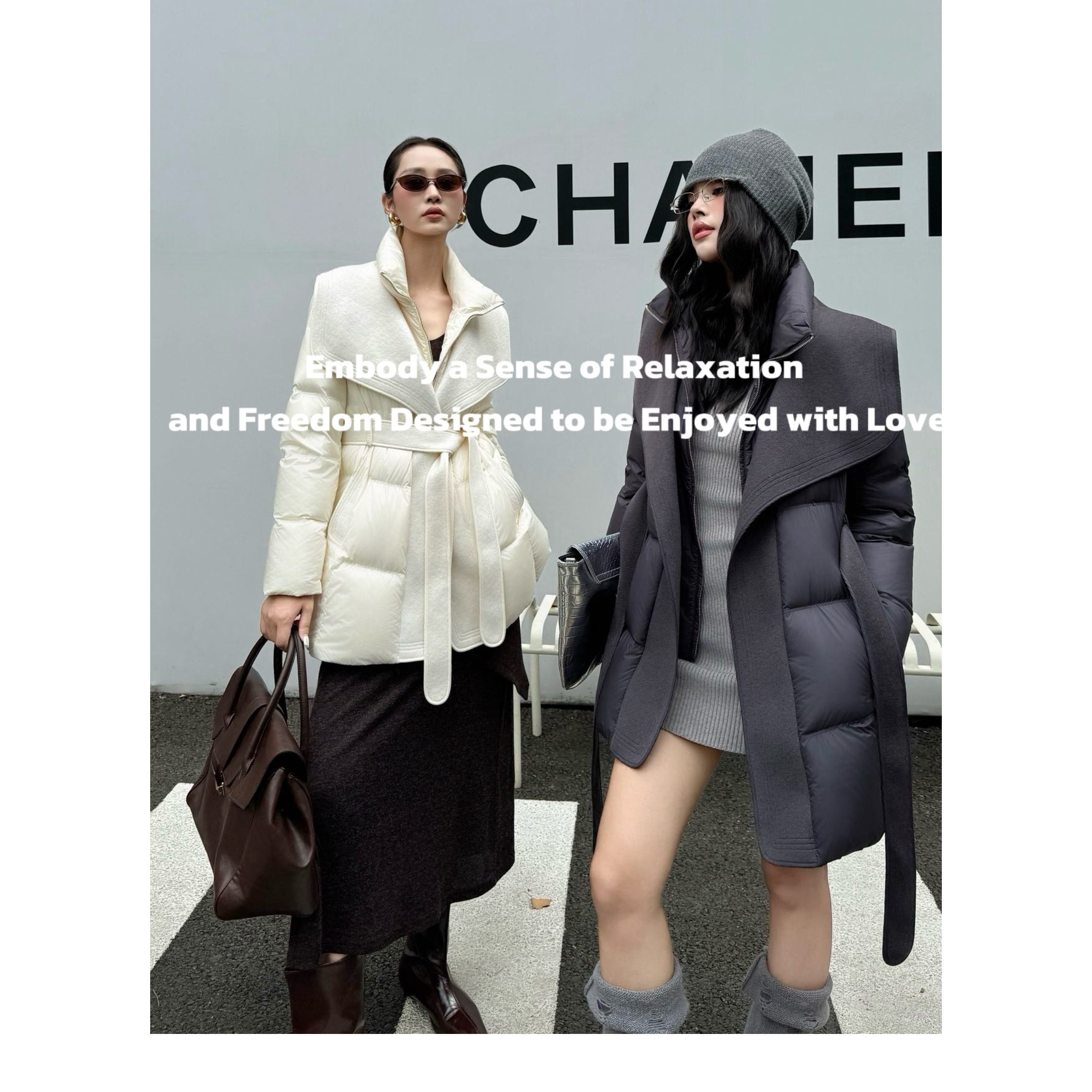 女秋冬新款站大翻领收腰显瘦保暖白鹅绒短款外套