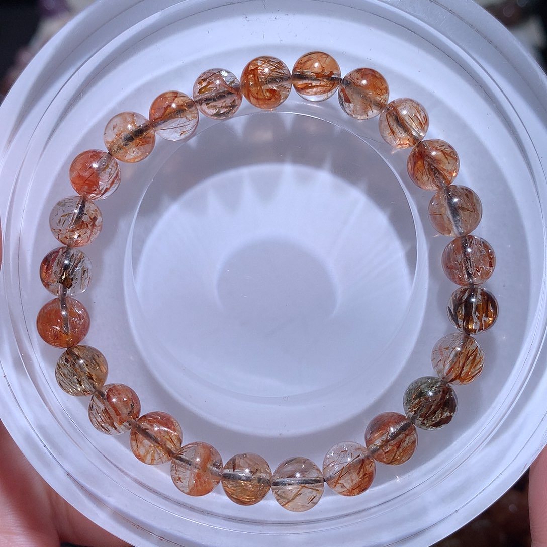 未镶嵌手链水晶净体黑金超七8咪