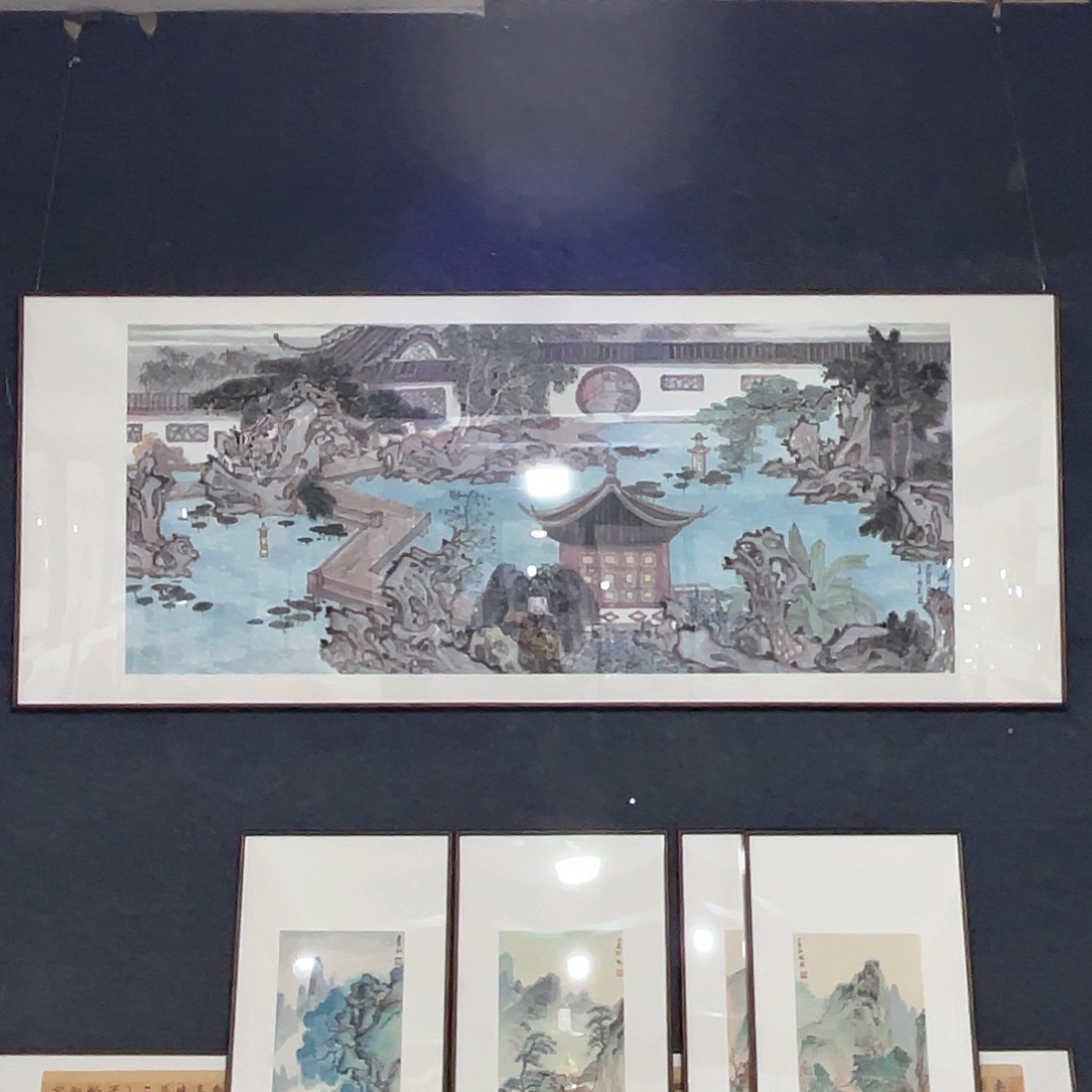 国画手绘画作品带框80/200