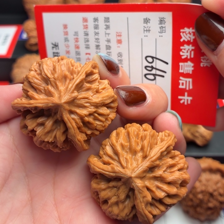 把件文玩核桃39尺人奔三棱