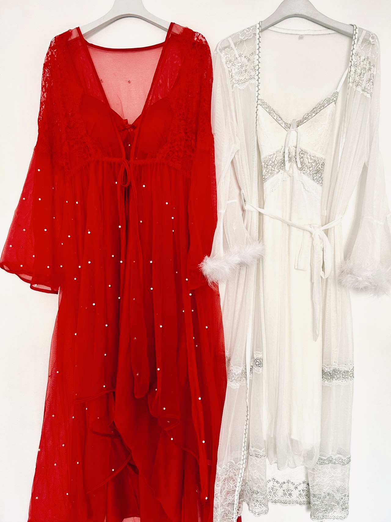 性感长款睡衣套装