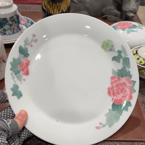 醴陵高温瓷釉下手绘22.5厘米