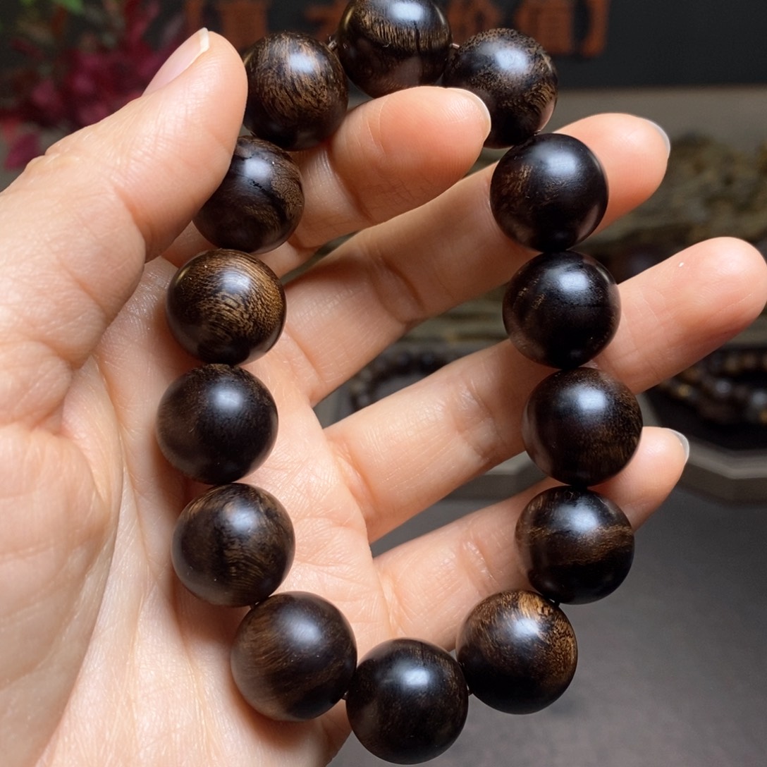 沉香手串越南芽庄黄棋瘤疤1.6