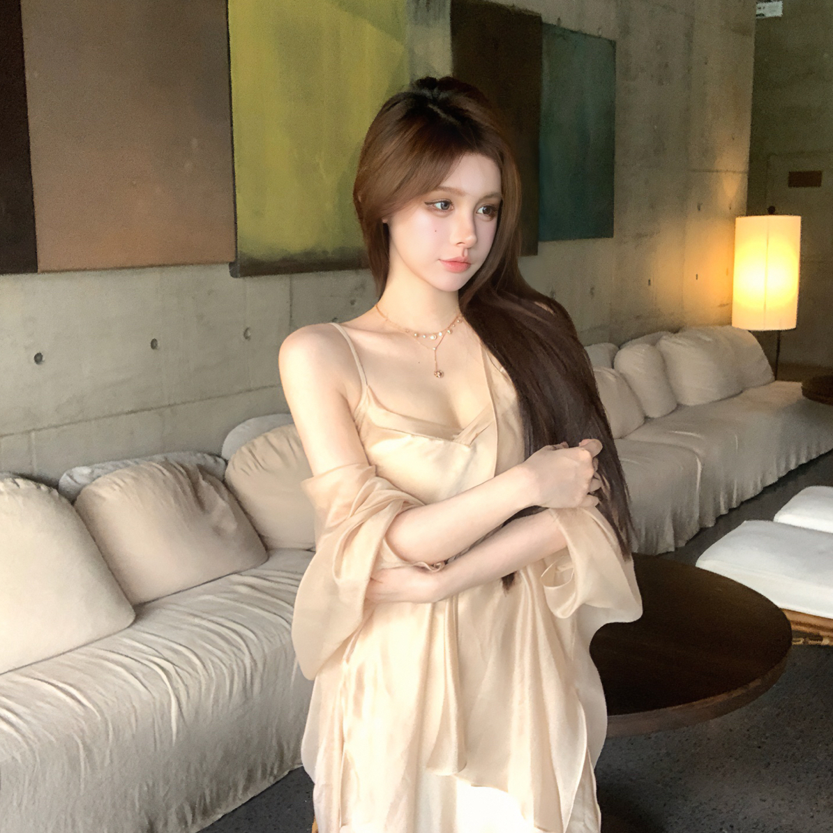 铜合金项链 P1333 奶家爱心时尚百搭项链