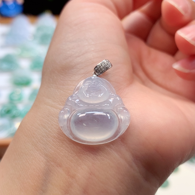 【闪购商品】翡翠18K金镶嵌吊坠(赠链)