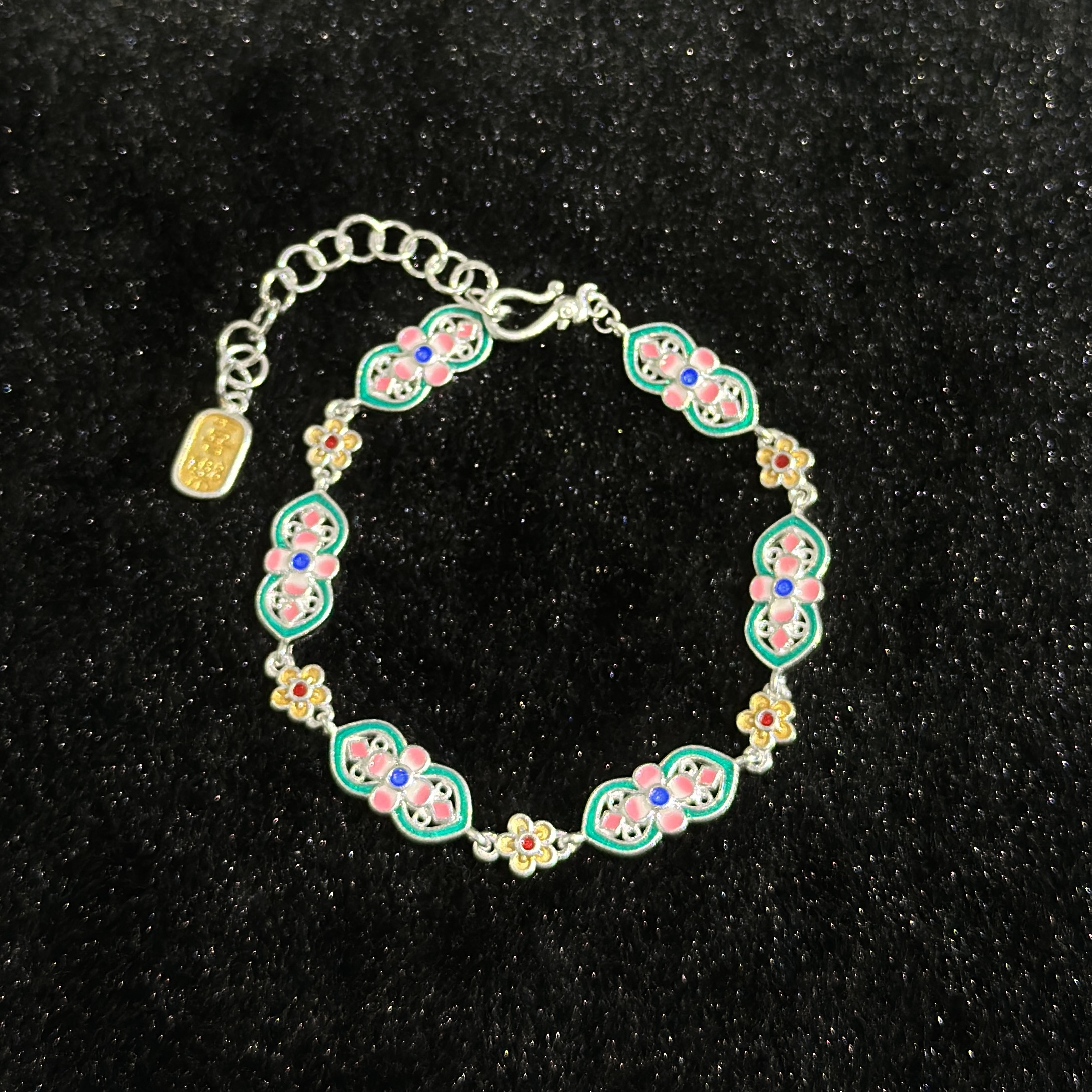  手工小众珐琅彩手链