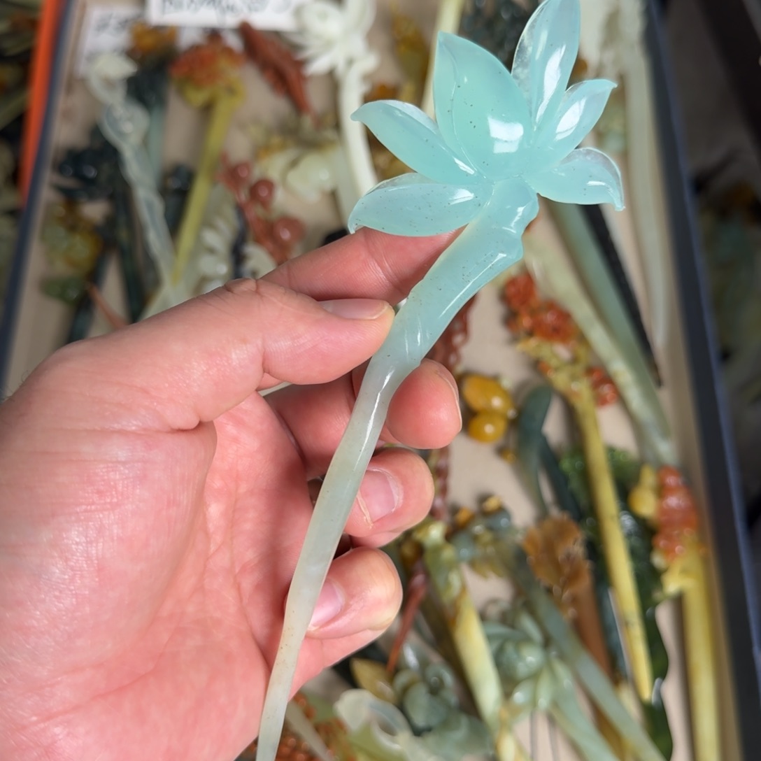 岫玉发饰未镶嵌明君玉簪贼拉好看