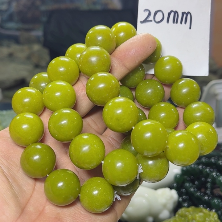 蛇纹石玉手串未镶嵌