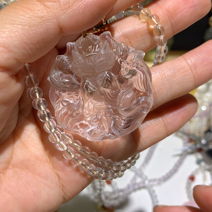 水晶颈饰未镶嵌慢***动天然