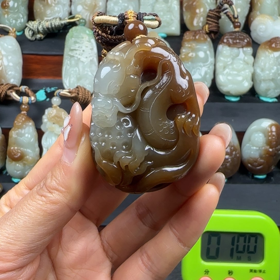 和田玉挂件未镶嵌苏*