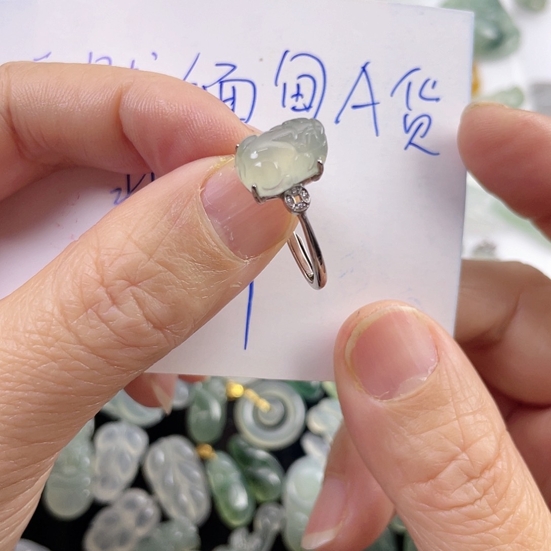 翡翠颈饰未镶嵌貔貅戒指