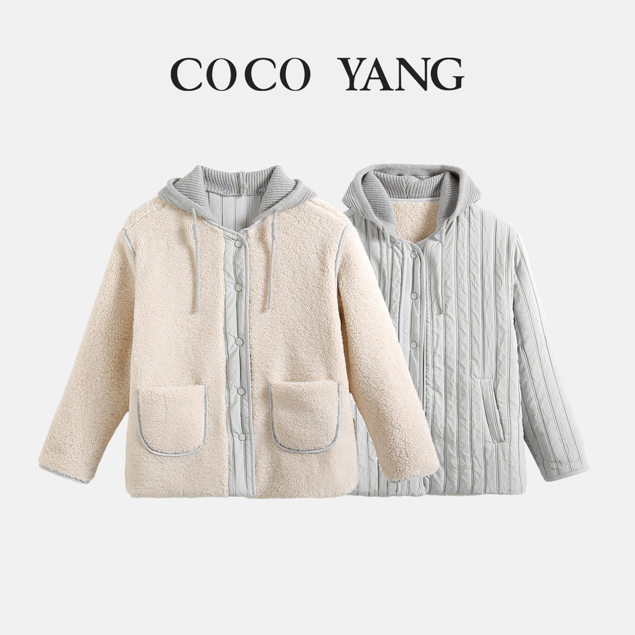 秋冬新款女大童两面穿棉衣外套时尚百搭大童长袖休闲外套-SW266