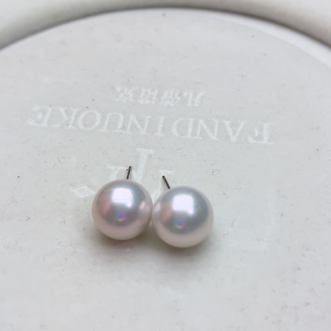 银S925镶嵌淡水珍珠耳饰