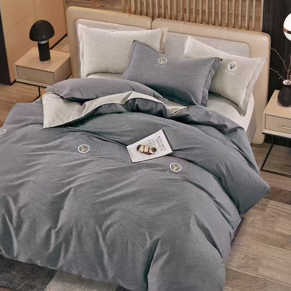 生活集市 灰 | 李李纯棉定制 亲肤 斜纹棉床品 高支高密四季