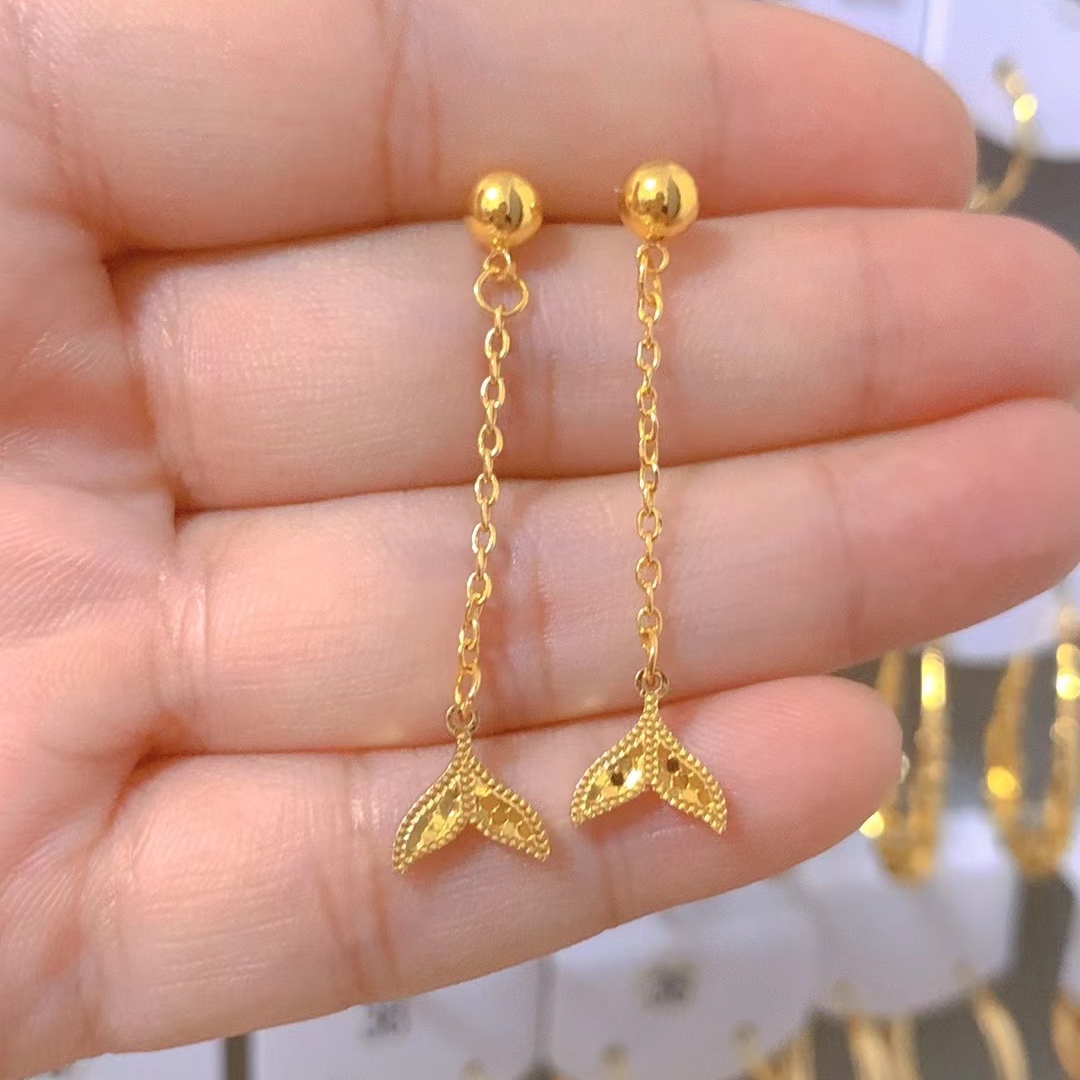 铜合金耳饰 时尚潮流碎冰冰耳坠优雅轻奢女款