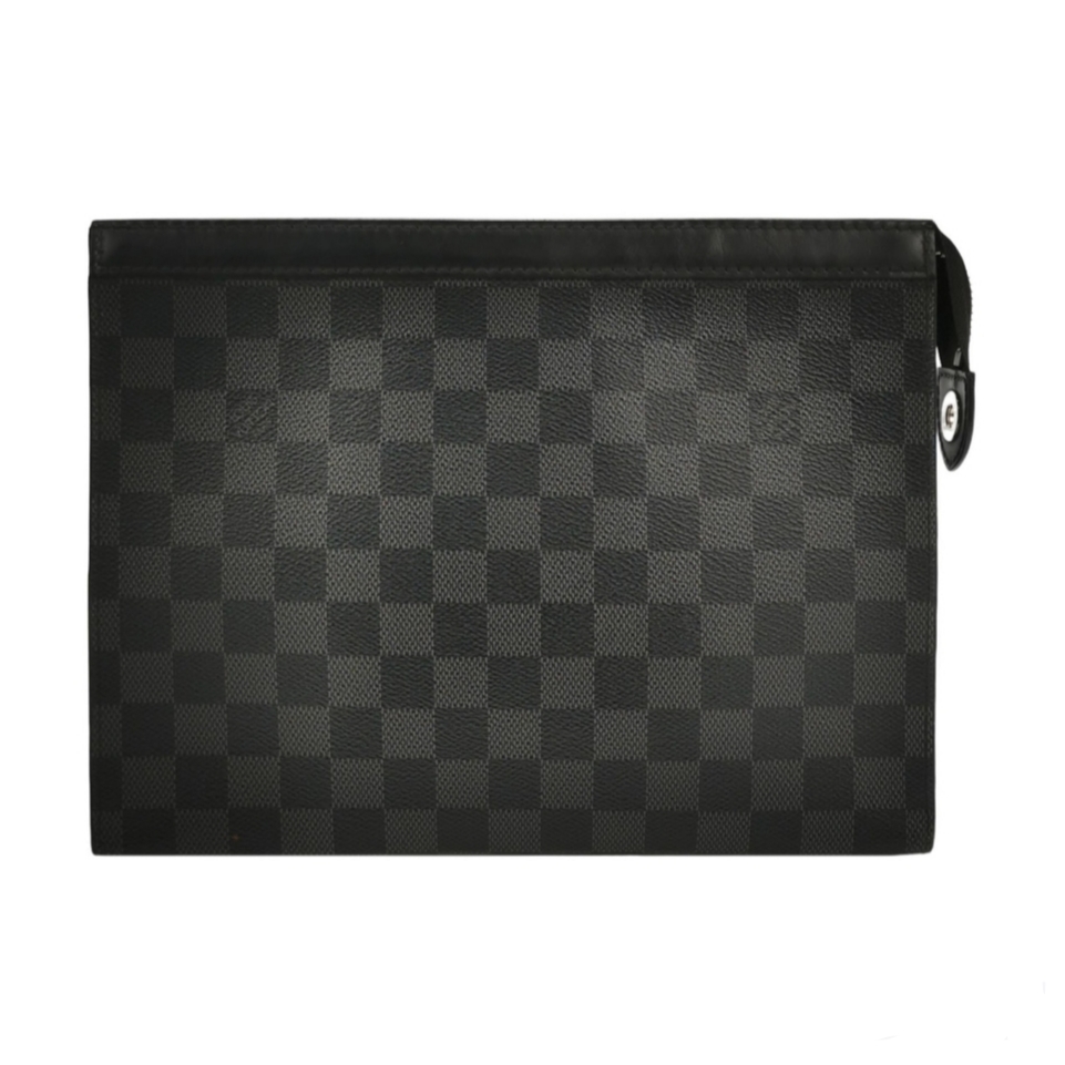95新 LouisVuitton/路易威登 黑色棋盘格手拿包洗漱包【老胡专属】