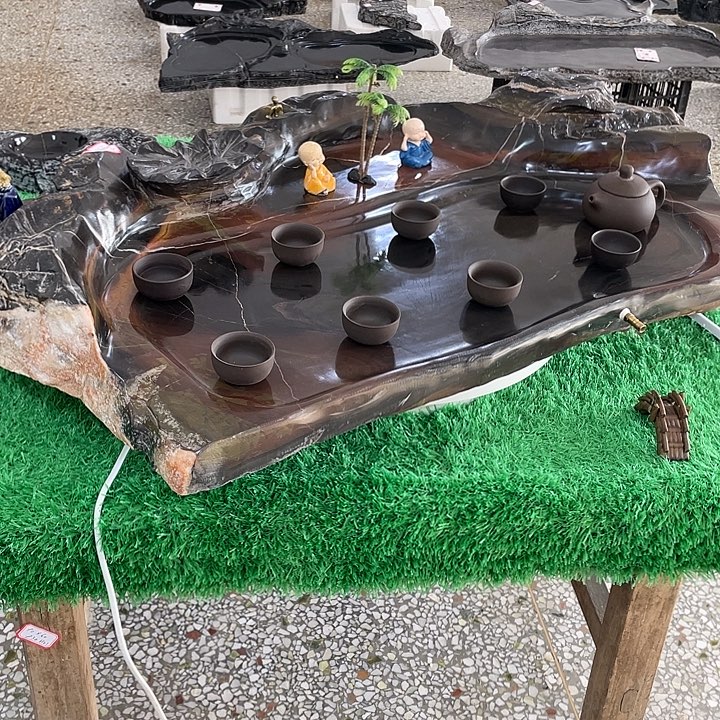 森***司天然灵璧奇石茶盘