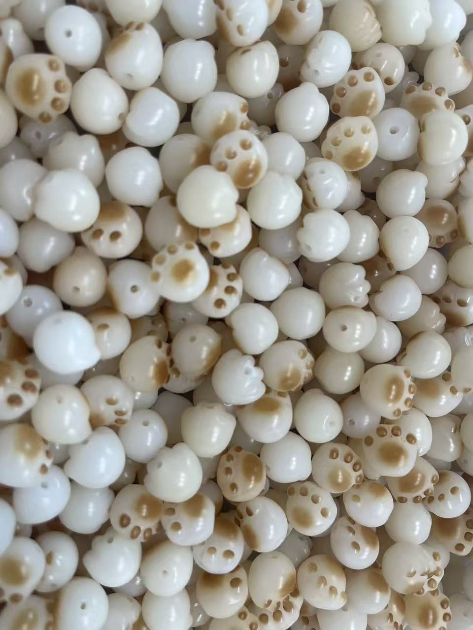 菩提根雕刻猫爪散珠