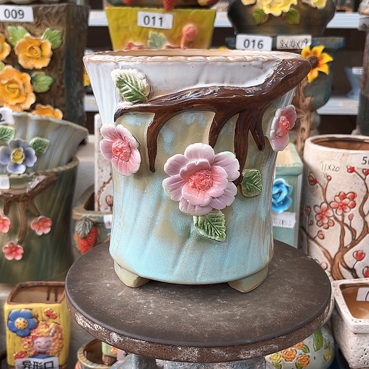 紫砂花盆粗陶材质多肉花盆