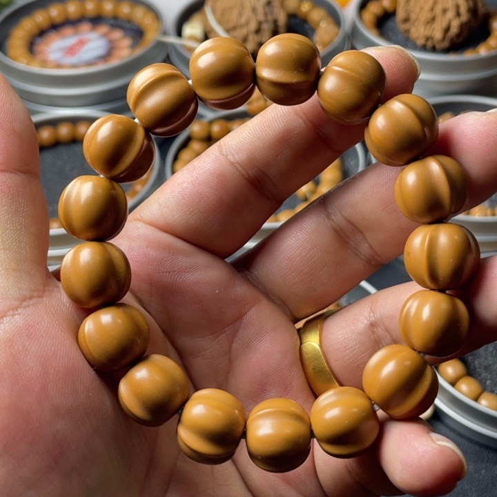 猴头核桃手串原皮猴头三花鲨鱼鳍精品14.5