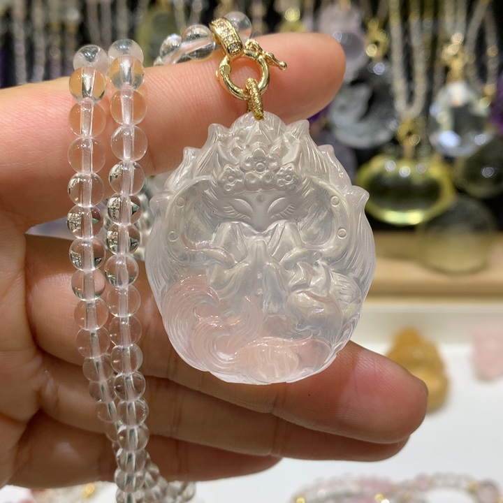 水晶颈饰未镶嵌天然