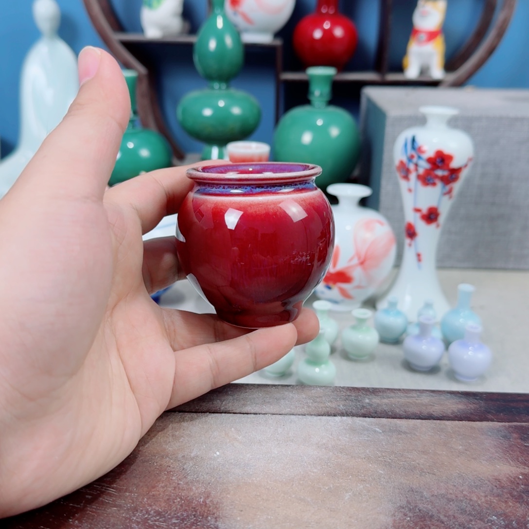 陶瓷手工小花器摆件