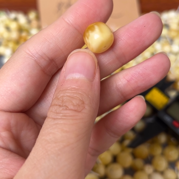 蜜蜡未镶嵌裸石11.7mm一个