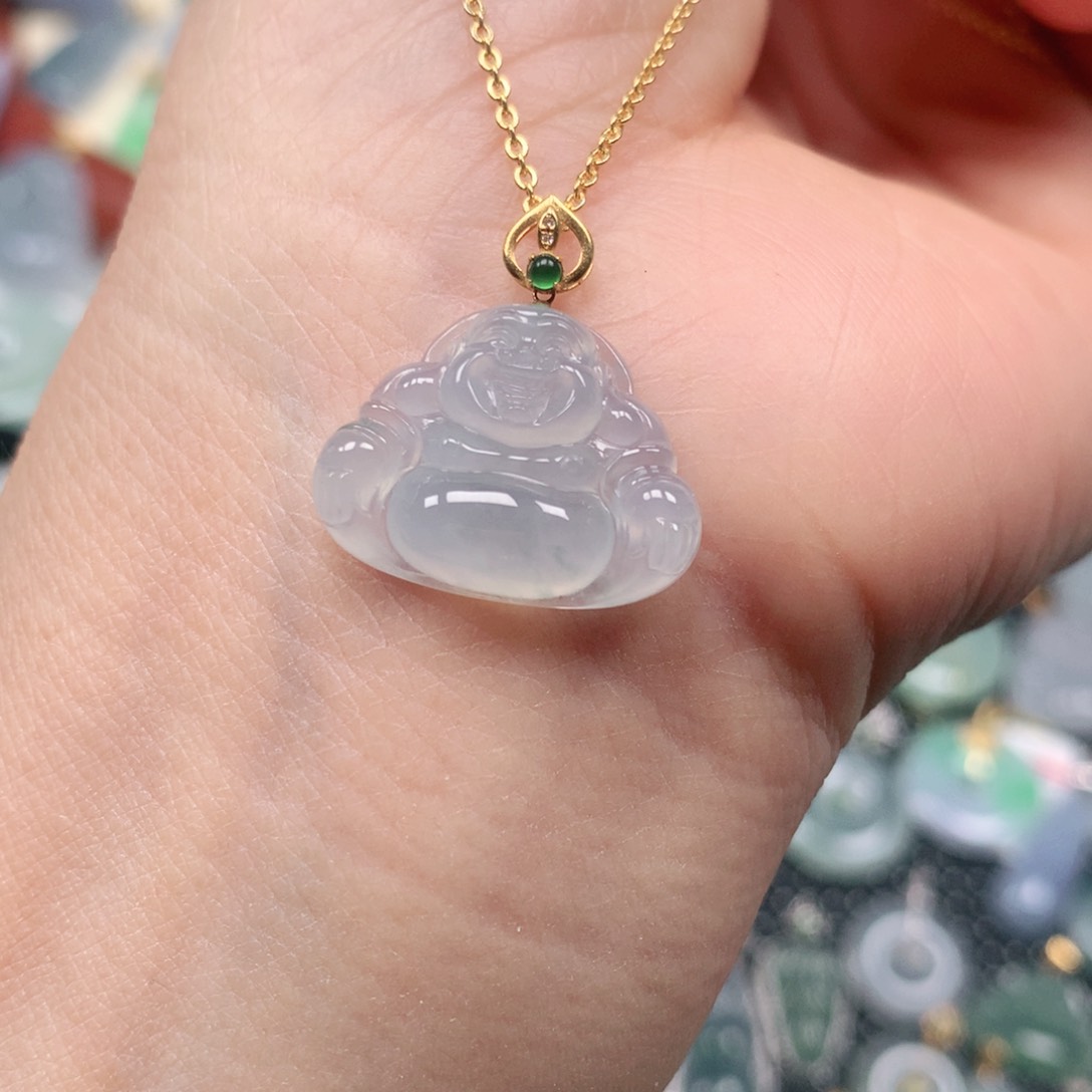 【闪购商品】翡翠吊坠(不含链)18K金镶嵌
