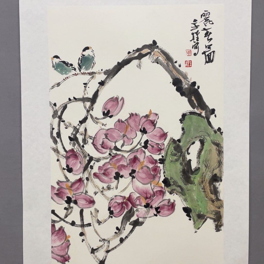 国画艺术家真人手绘