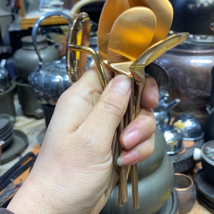 蜜安罐瓷香炉锡茶则