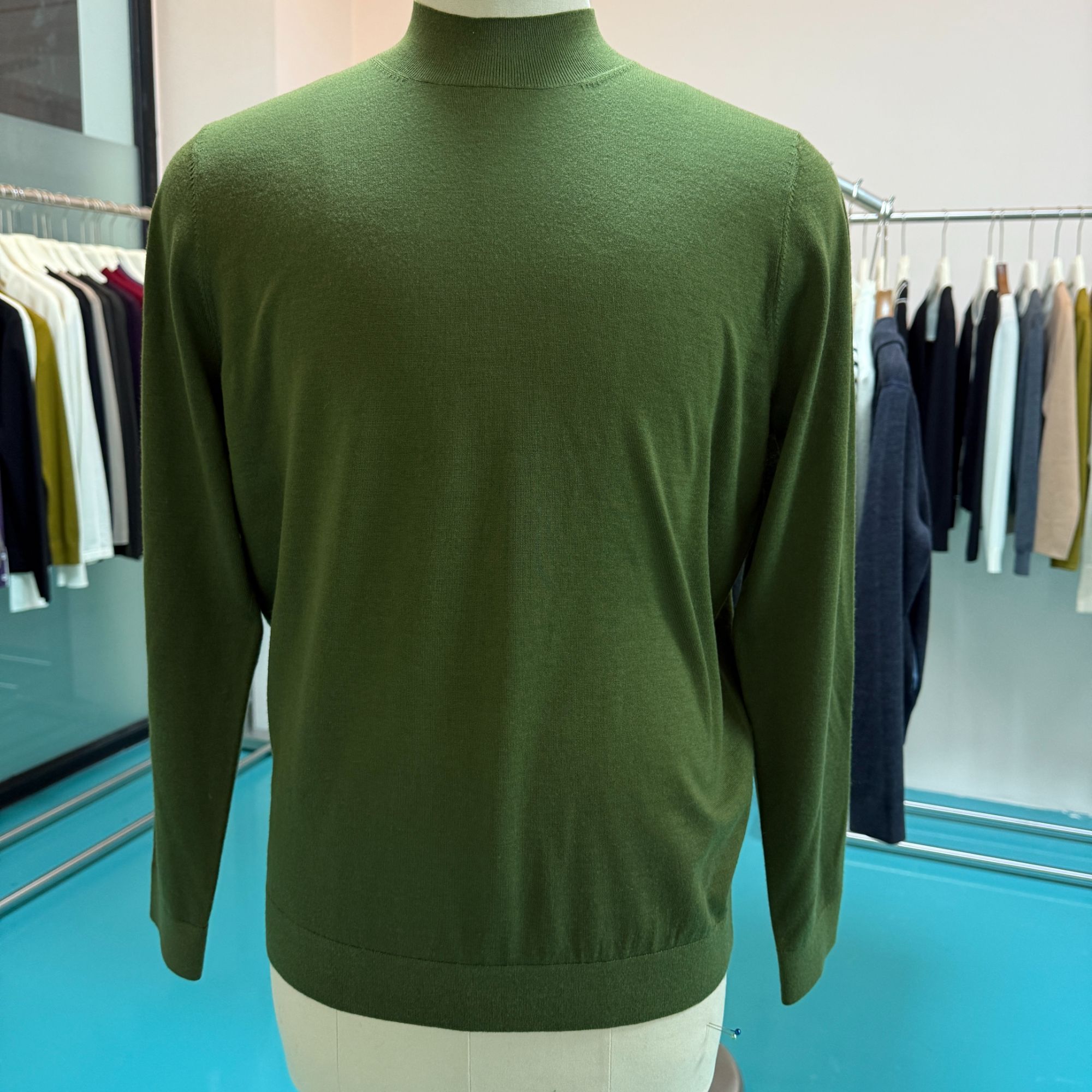 15.5微米精纺羊毛男士针织时尚长袖百搭半高领保暖打底羊毛衫