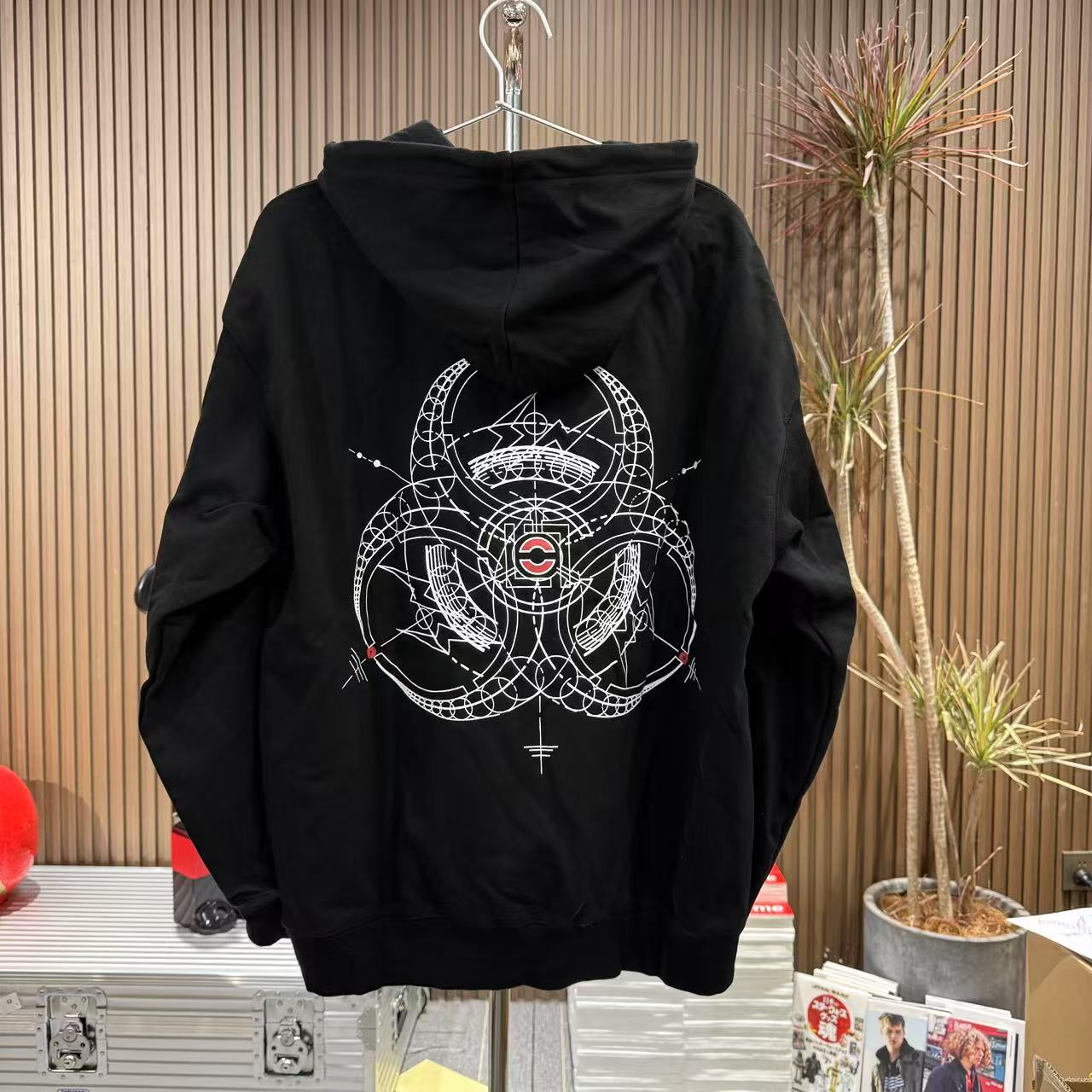 【光头强03】INN 黑色连帽卫衣 抽绳 潮流服饰