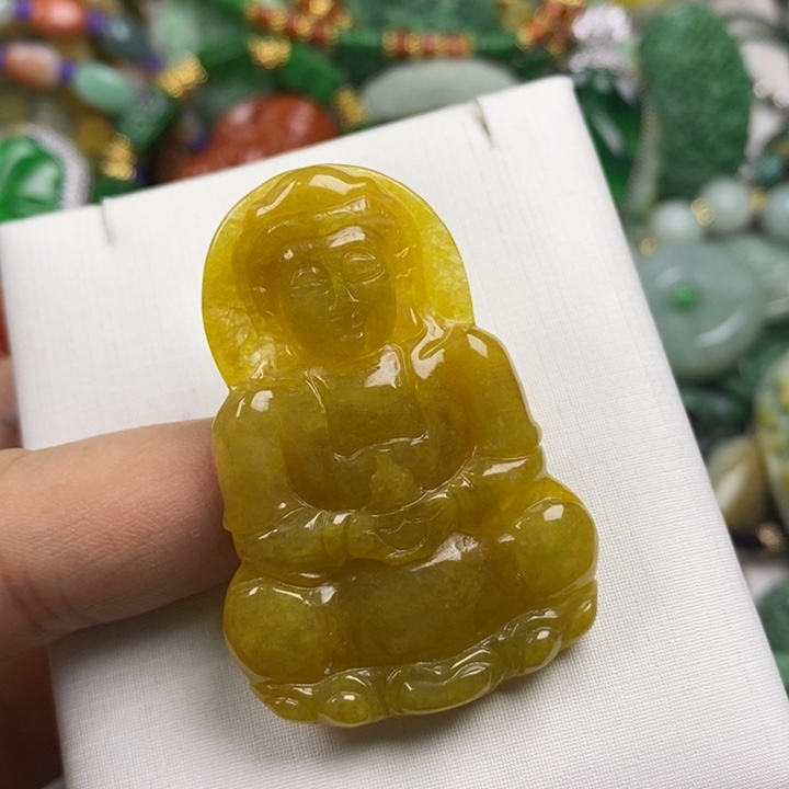 翡翠未镶嵌吊坠(赠链)