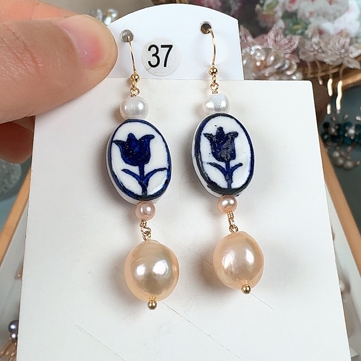 耳坠未镶嵌淡水珍珠