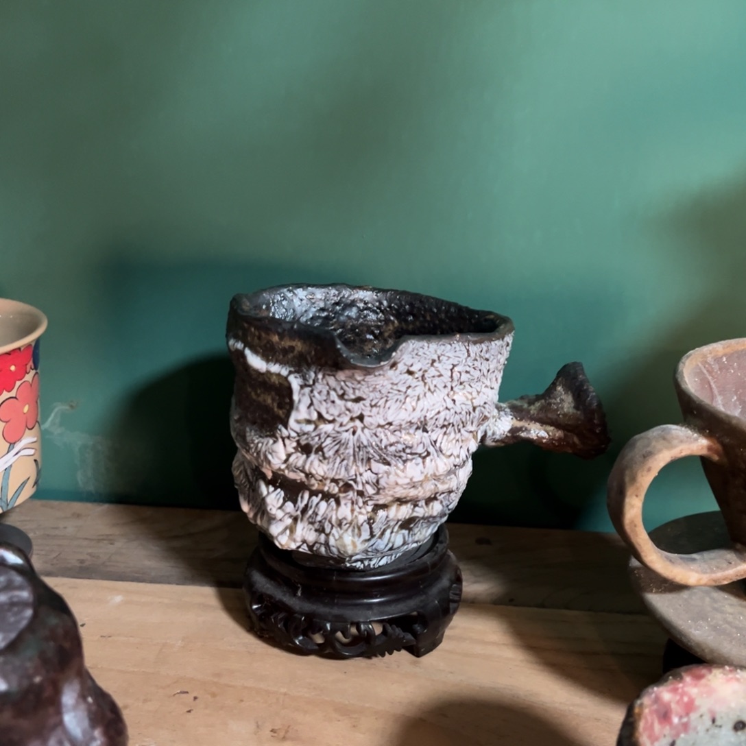 杯小*马柴烧手工手绘陶瓷