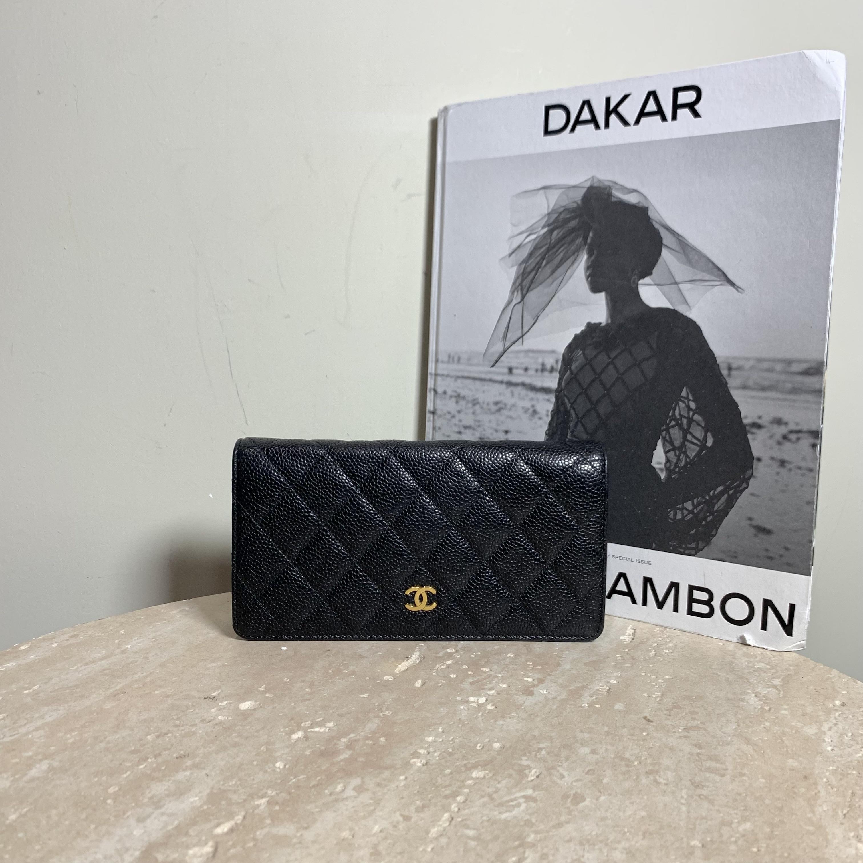 99新 Chanel/香奈儿 壹臻/黑金荔枝长款钱包 20开 42974279